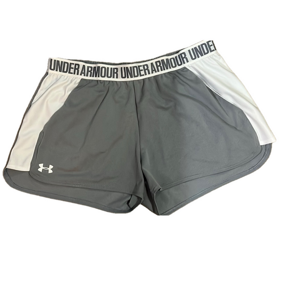 Under Armour Pants - Under Armour Womens grey and white Athletic shorts